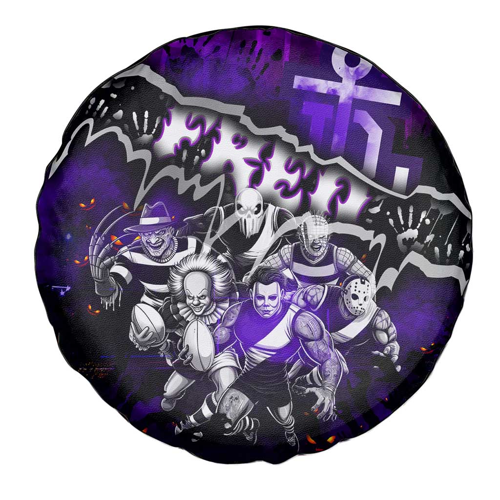 Step Into Horror Domain Freo Football Spare Tire Cover Halloween Horror Movie Characters - Aussie Hoodie