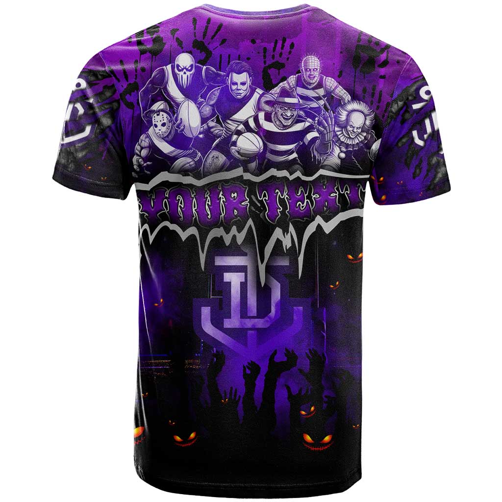 Step Into Horror Domain Freo Football T Shirt Halloween Horror Movie Characters - Aussie Hoodie