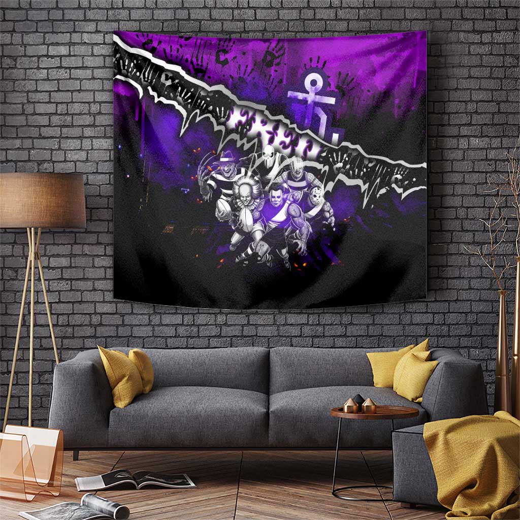 Step Into Horror Domain Freo Football Tapestry Halloween Horror Movie Characters - Aussie Hoodie