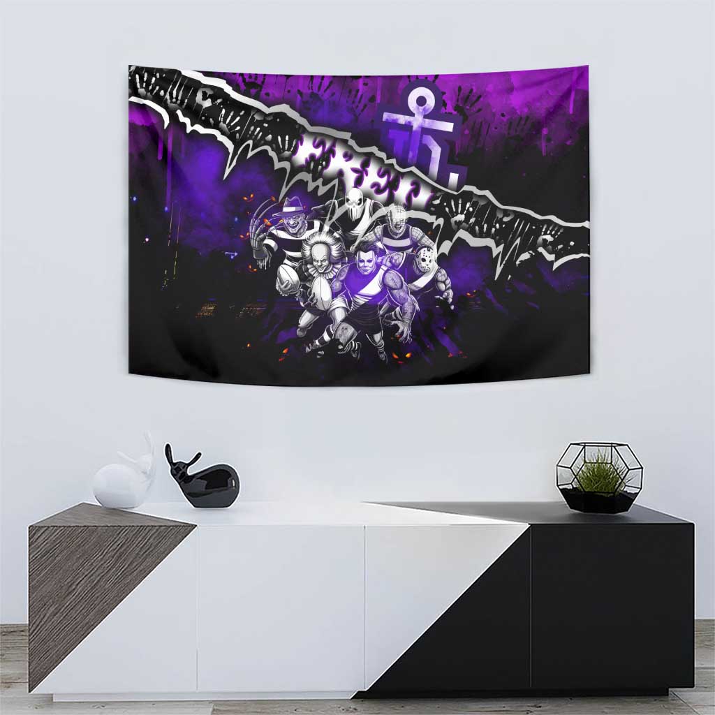 Step Into Horror Domain Freo Football Tapestry Halloween Horror Movie Characters - Aussie Hoodie