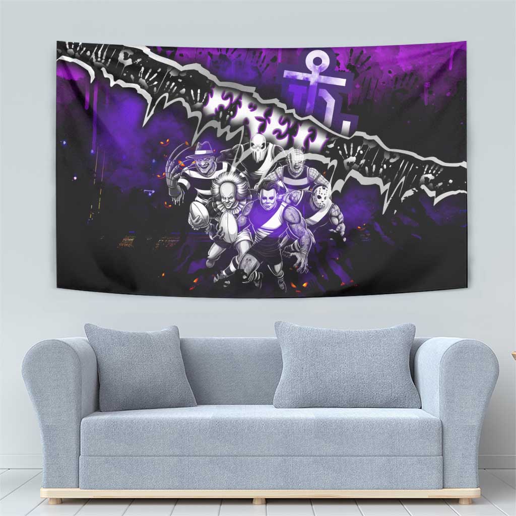 Step Into Horror Domain Freo Football Tapestry Halloween Horror Movie Characters - Aussie Hoodie