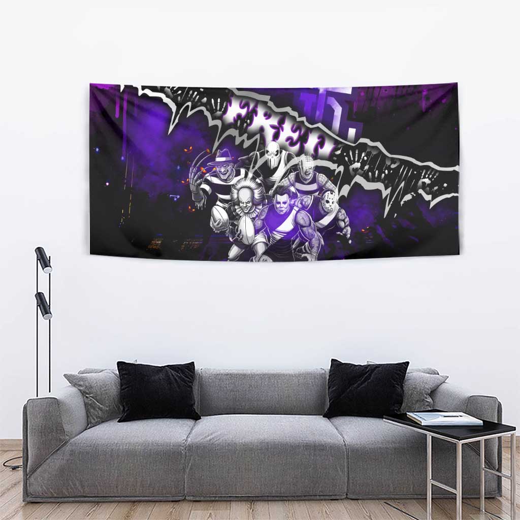 Step Into Horror Domain Freo Football Tapestry Halloween Horror Movie Characters - Aussie Hoodie