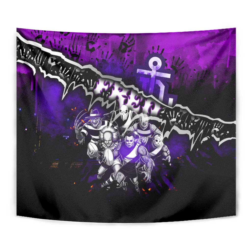 Step Into Horror Domain Freo Football Tapestry Halloween Horror Movie Characters - Aussie Hoodie