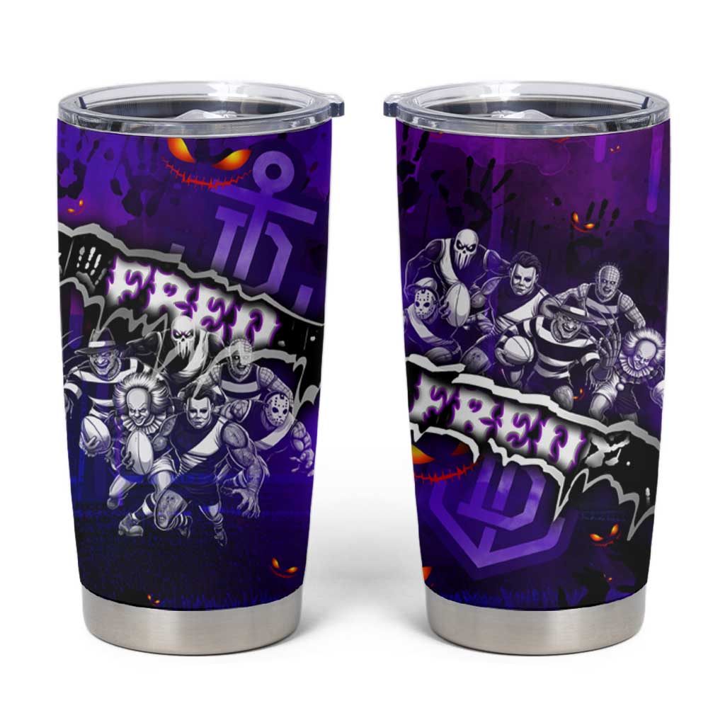 Step Into Horror Domain Freo Football Tumbler Cup Halloween Horror Movie Characters - Aussie Hoodie
