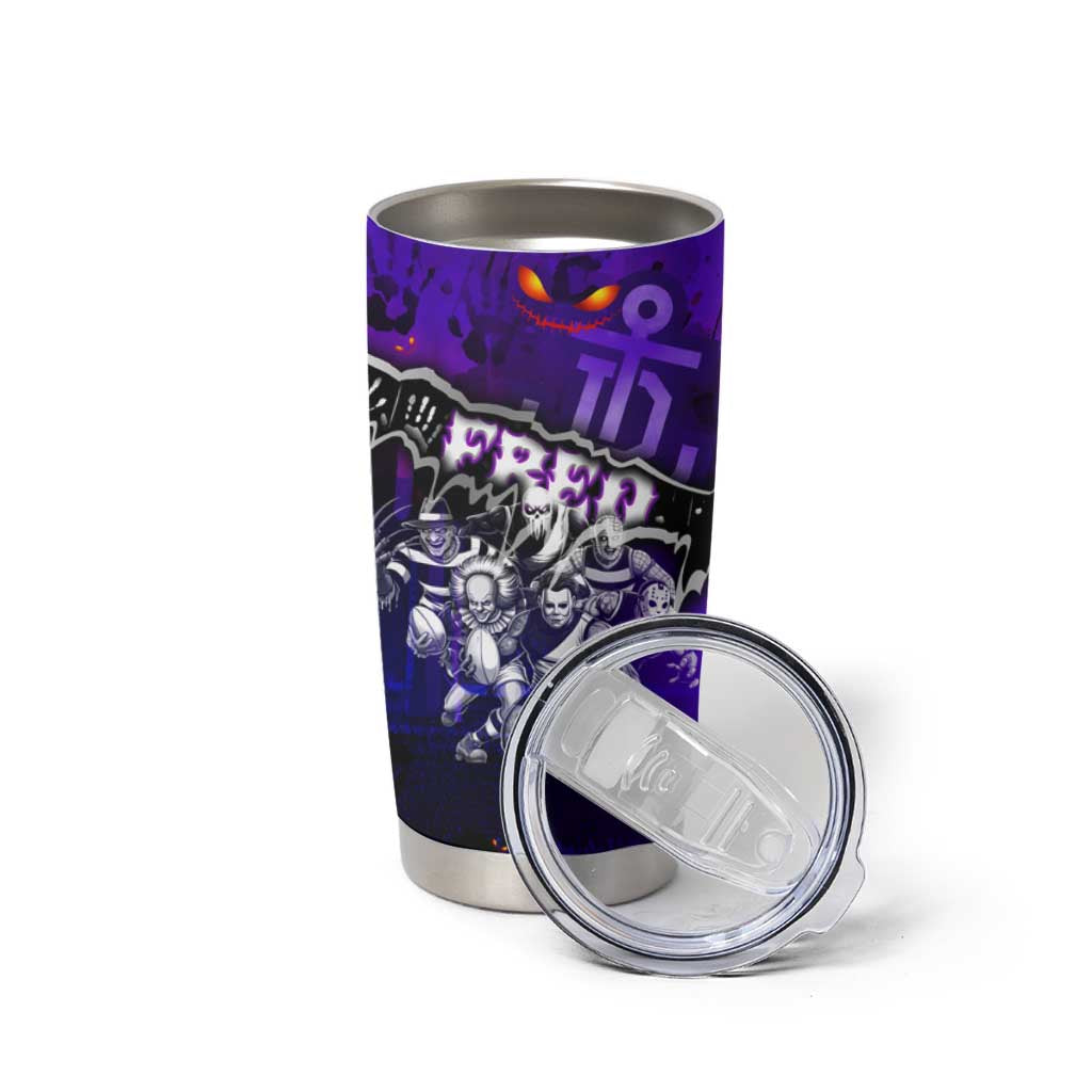 Step Into Horror Domain Freo Football Tumbler Cup Halloween Horror Movie Characters - Aussie Hoodie
