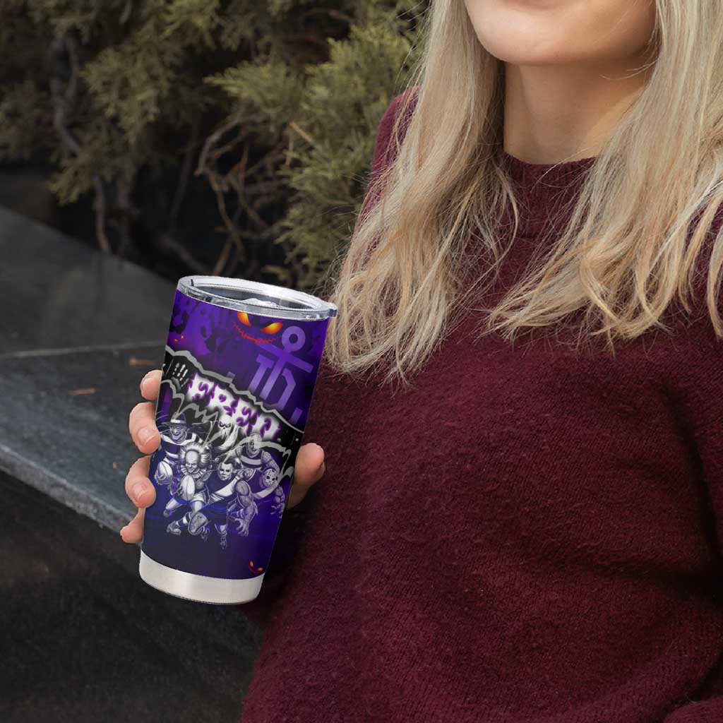 Step Into Horror Domain Freo Football Tumbler Cup Halloween Horror Movie Characters - Aussie Hoodie