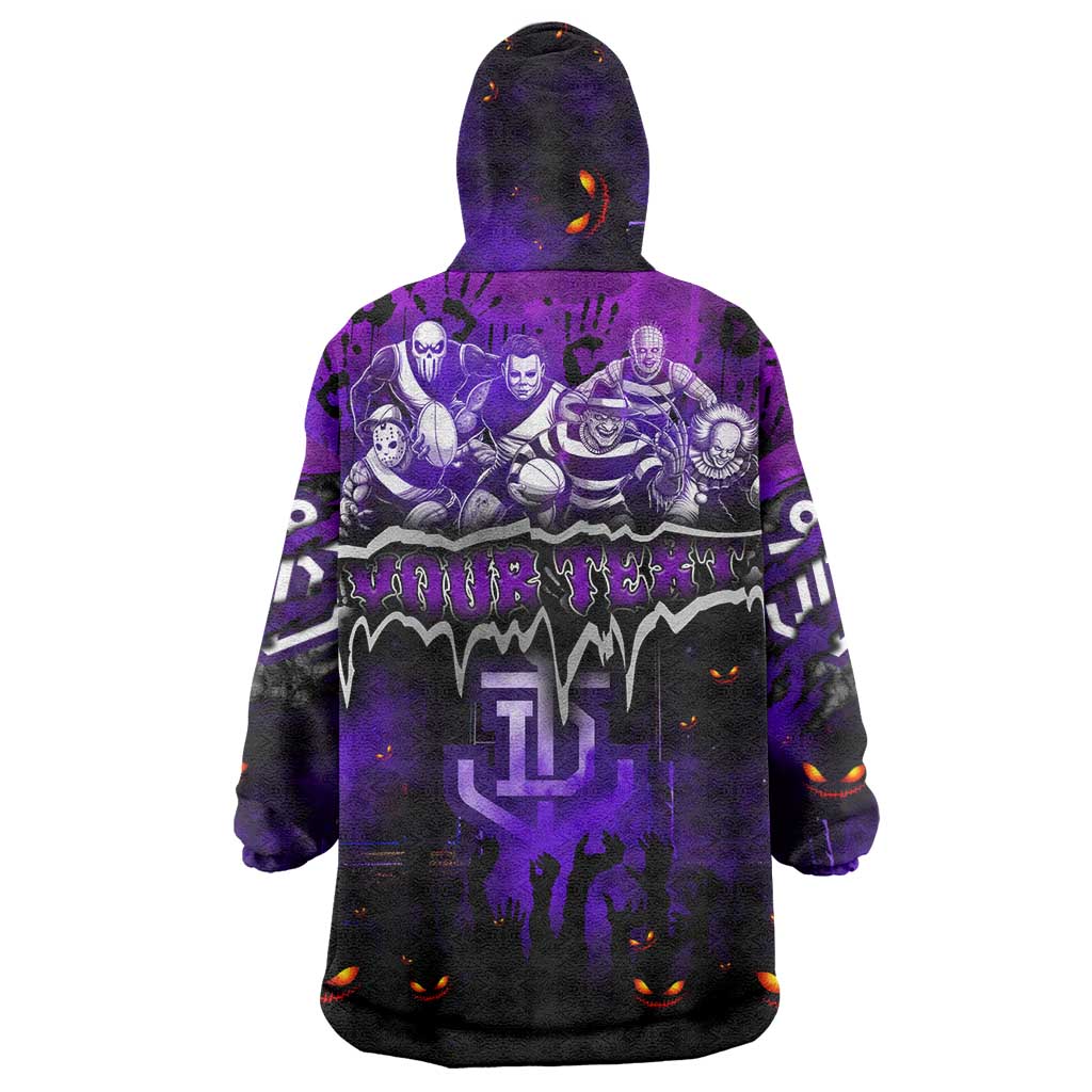 Step Into Horror Domain Freo Football Wearable Blanket Hoodie Halloween Horror Movie Characters - Aussie Hoodie