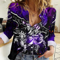 Step Into Horror Domain Freo Football Women Casual Shirt Halloween Horror Movie Characters - Aussie Hoodie