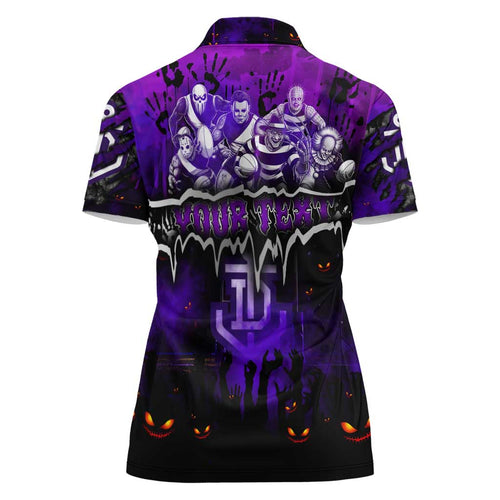Step Into Horror Domain Freo Football Women Polo Shirt Halloween Horror Movie Characters - Aussie Hoodie