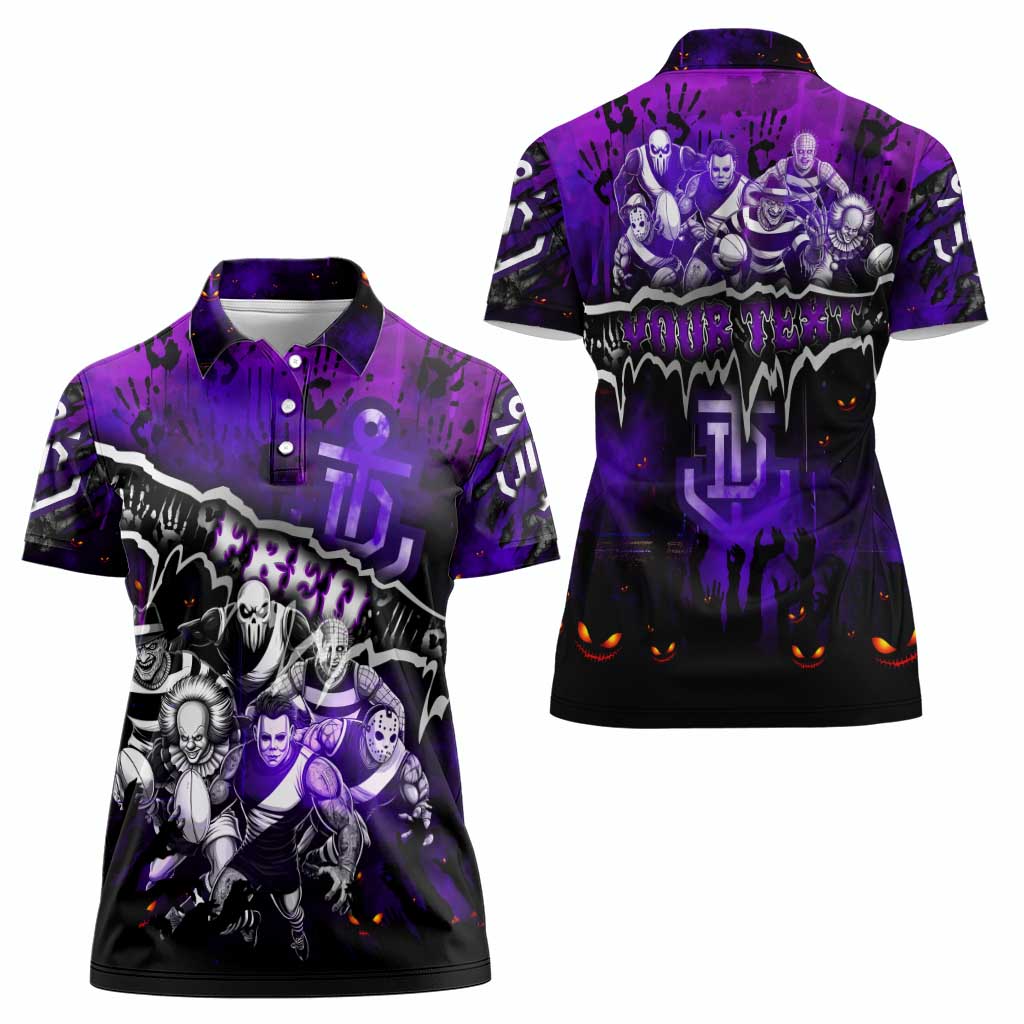 Step Into Horror Domain Freo Football Women Polo Shirt Halloween Horror Movie Characters - Aussie Hoodie