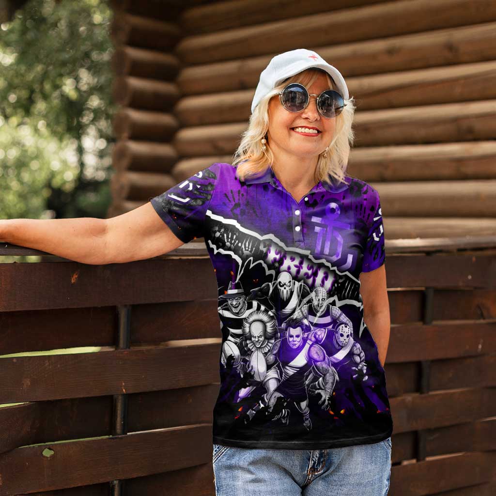 Step Into Horror Domain Freo Football Women Polo Shirt Halloween Horror Movie Characters - Aussie Hoodie