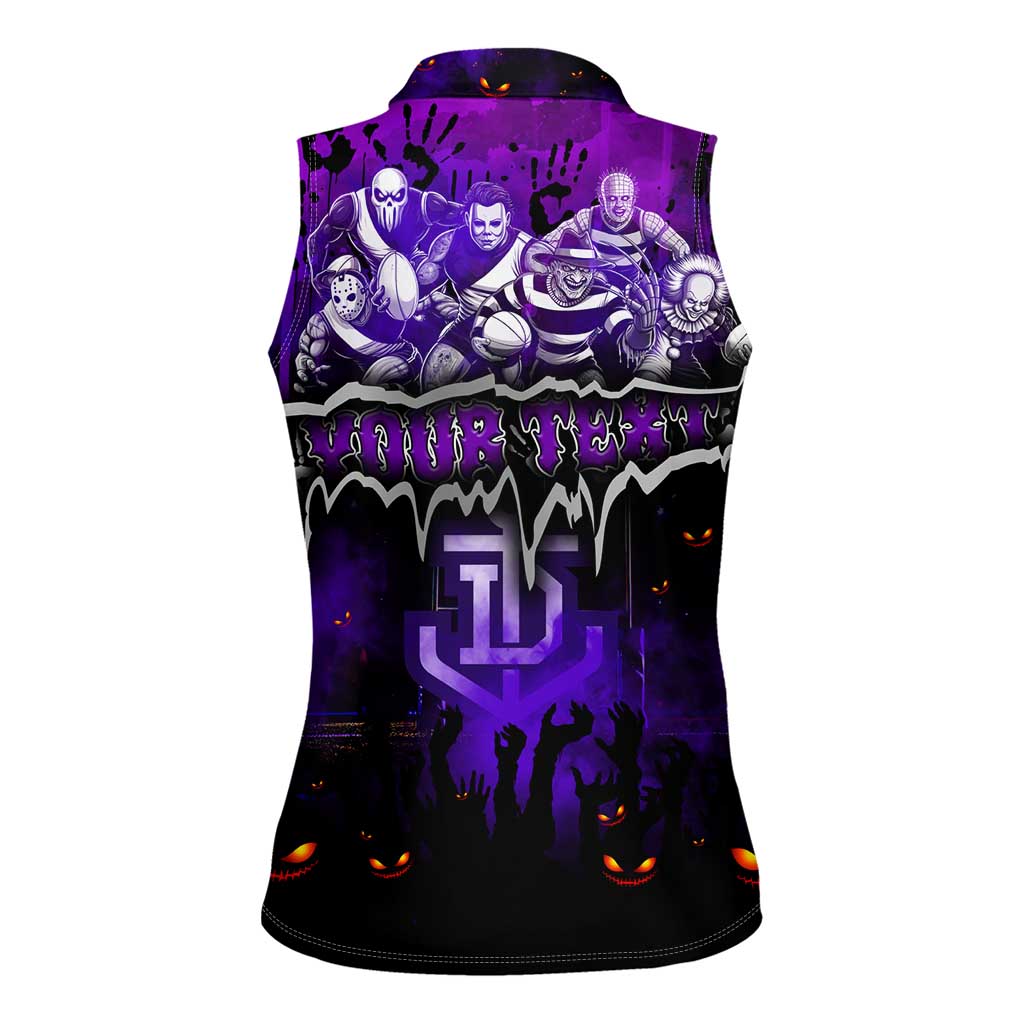 Step Into Horror Domain Freo Football Women Sleeveless Polo Shirt Halloween Horror Movie Characters - Aussie Hoodie
