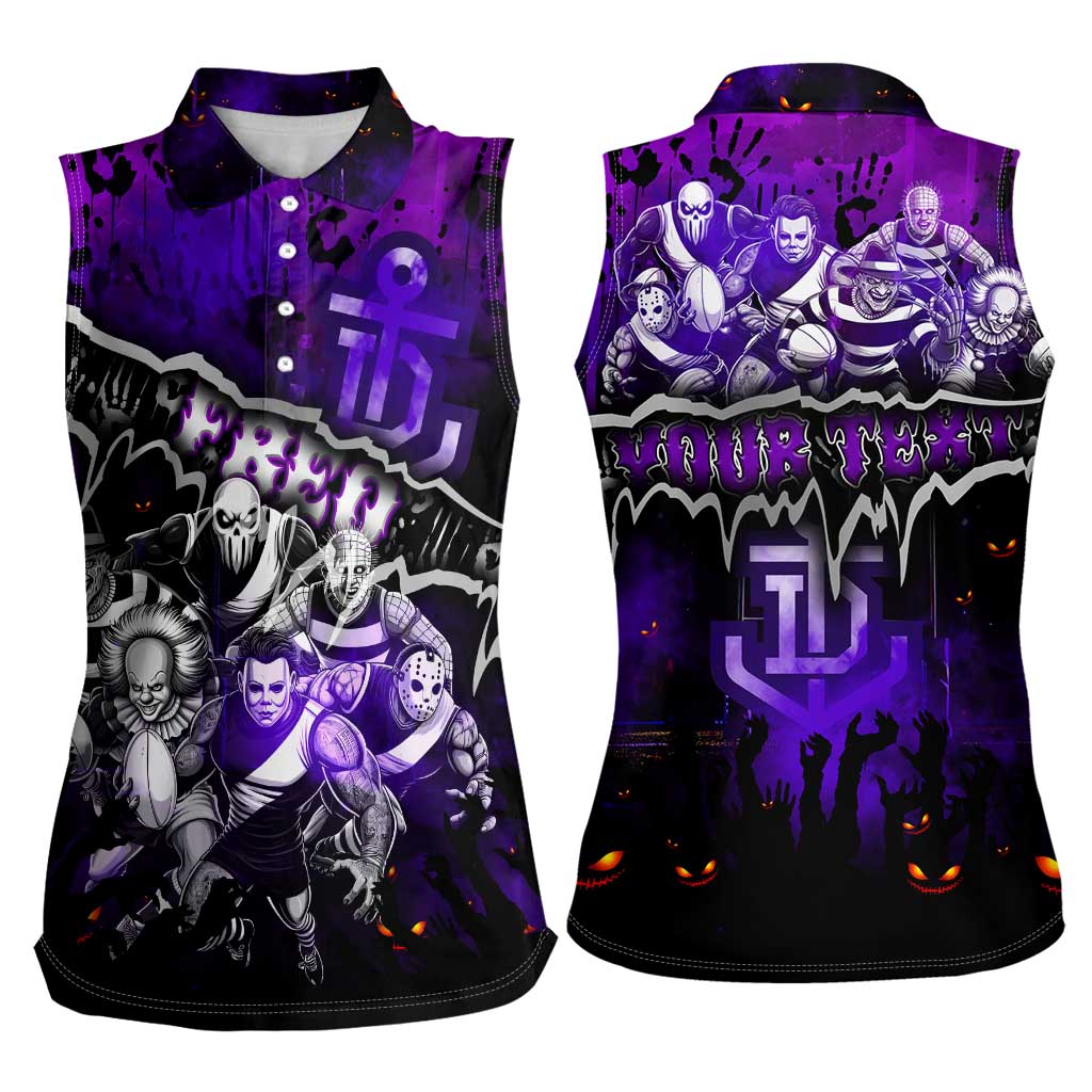 Step Into Horror Domain Freo Football Women Sleeveless Polo Shirt Halloween Horror Movie Characters - Aussie Hoodie
