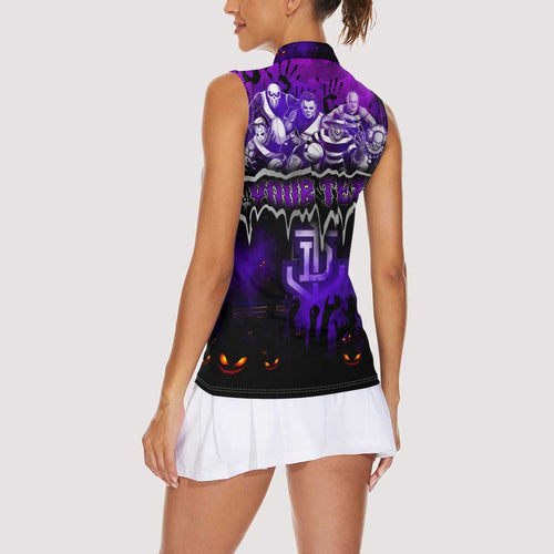 Step Into Horror Domain Freo Football Women Sleeveless Polo Shirt Halloween Horror Movie Characters - Aussie Hoodie