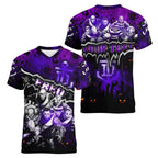 Step Into Horror Domain Freo Football Women V-Neck T-Shirt Halloween Horror Movie Characters - Aussie Hoodie