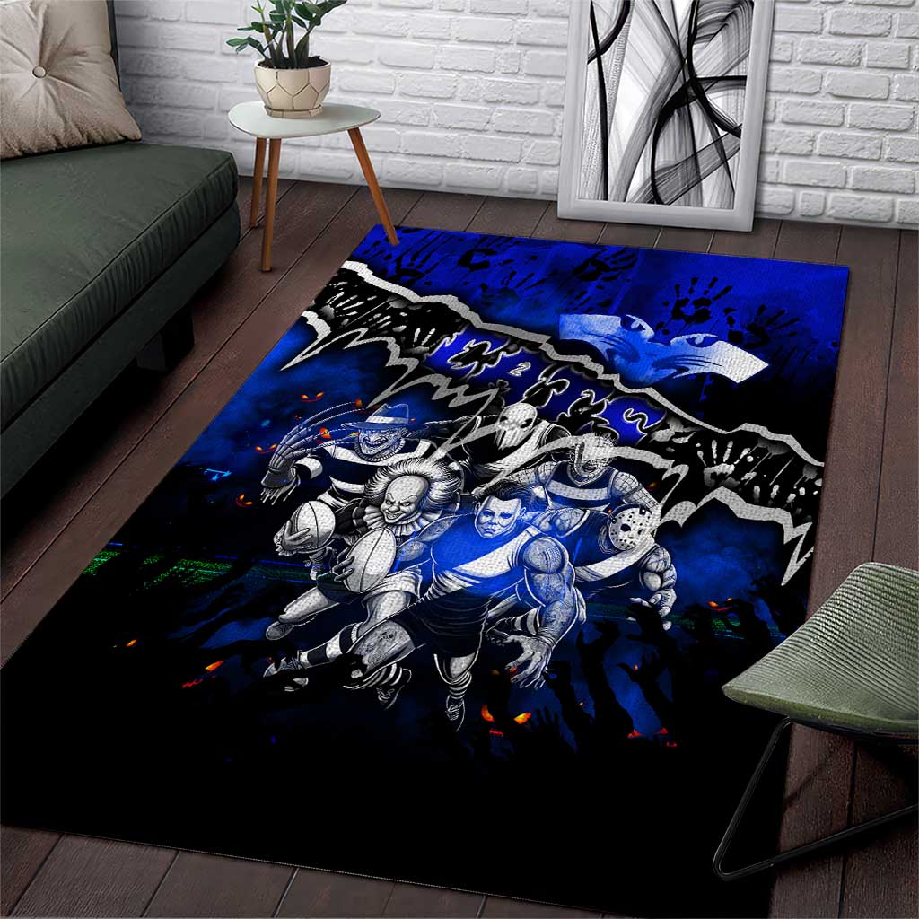 Step Into Horror Domain Cats Football Area Rug Halloween Horror Movie Characters - Aussie Hoodie