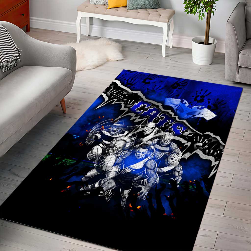Step Into Horror Domain Cats Football Area Rug Halloween Horror Movie Characters - Aussie Hoodie