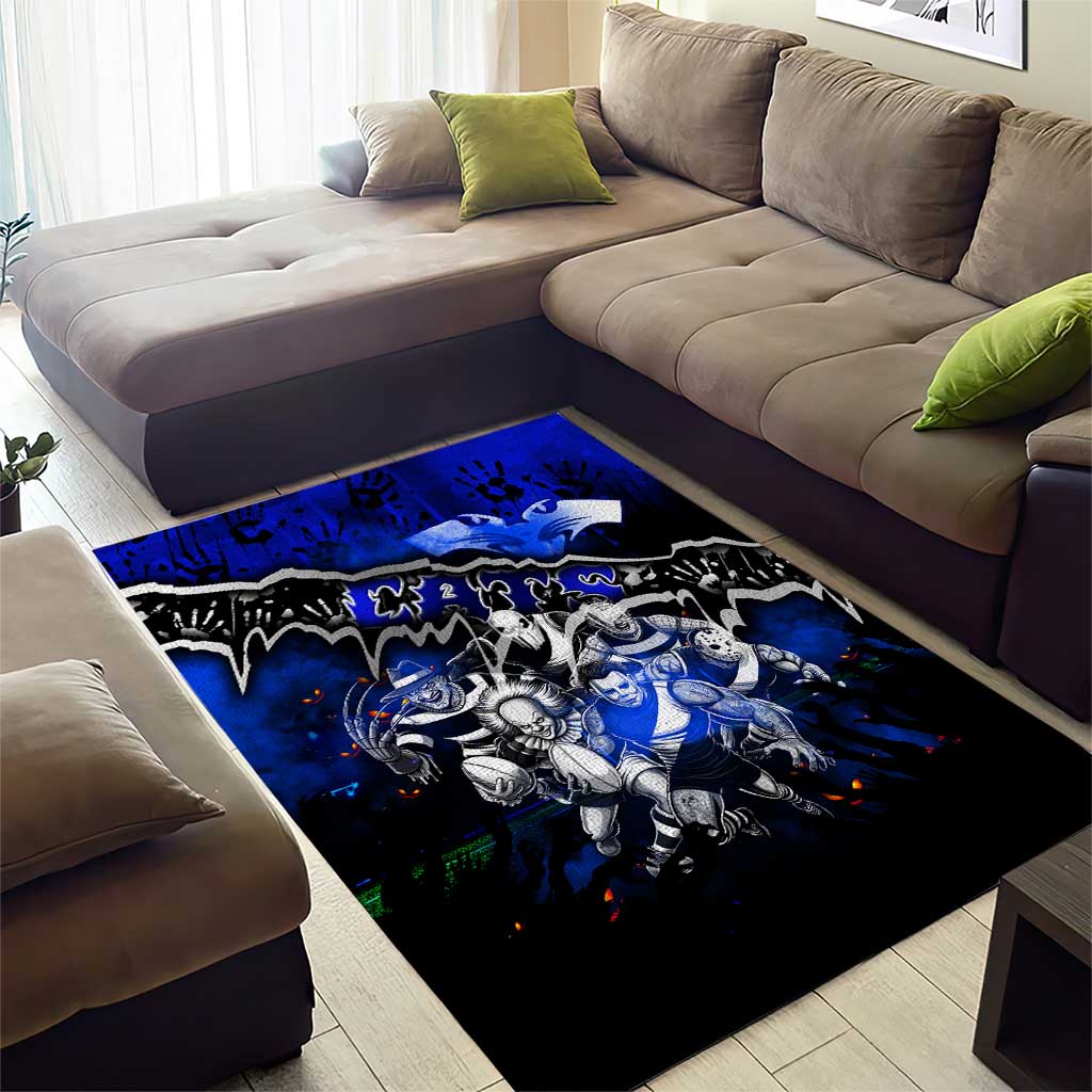 Step Into Horror Domain Cats Football Area Rug Halloween Horror Movie Characters - Aussie Hoodie