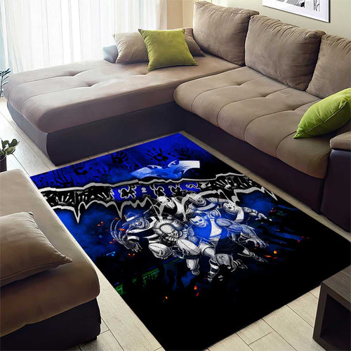 Step Into Horror Domain Cats Football Area Rug Halloween Horror Movie Characters - Aussie Hoodie