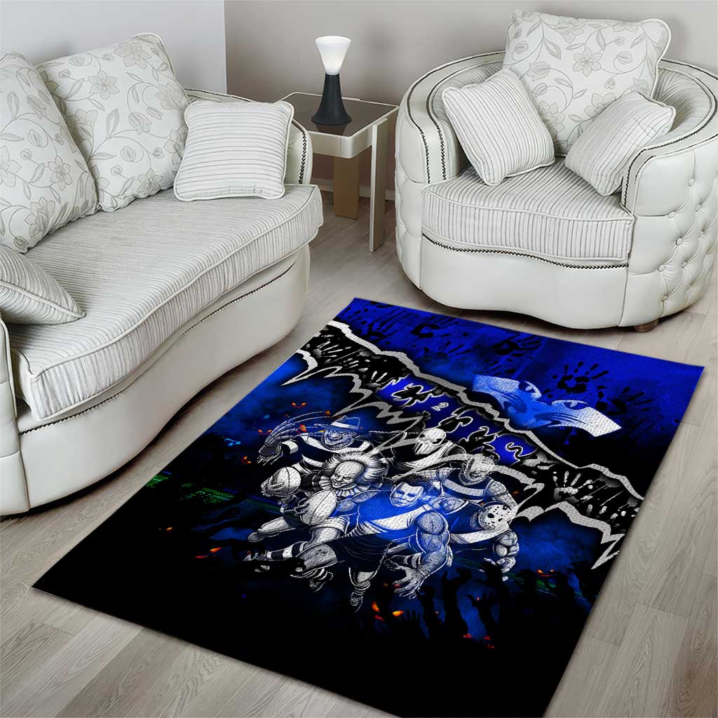 Step Into Horror Domain Cats Football Area Rug Halloween Horror Movie Characters - Aussie Hoodie