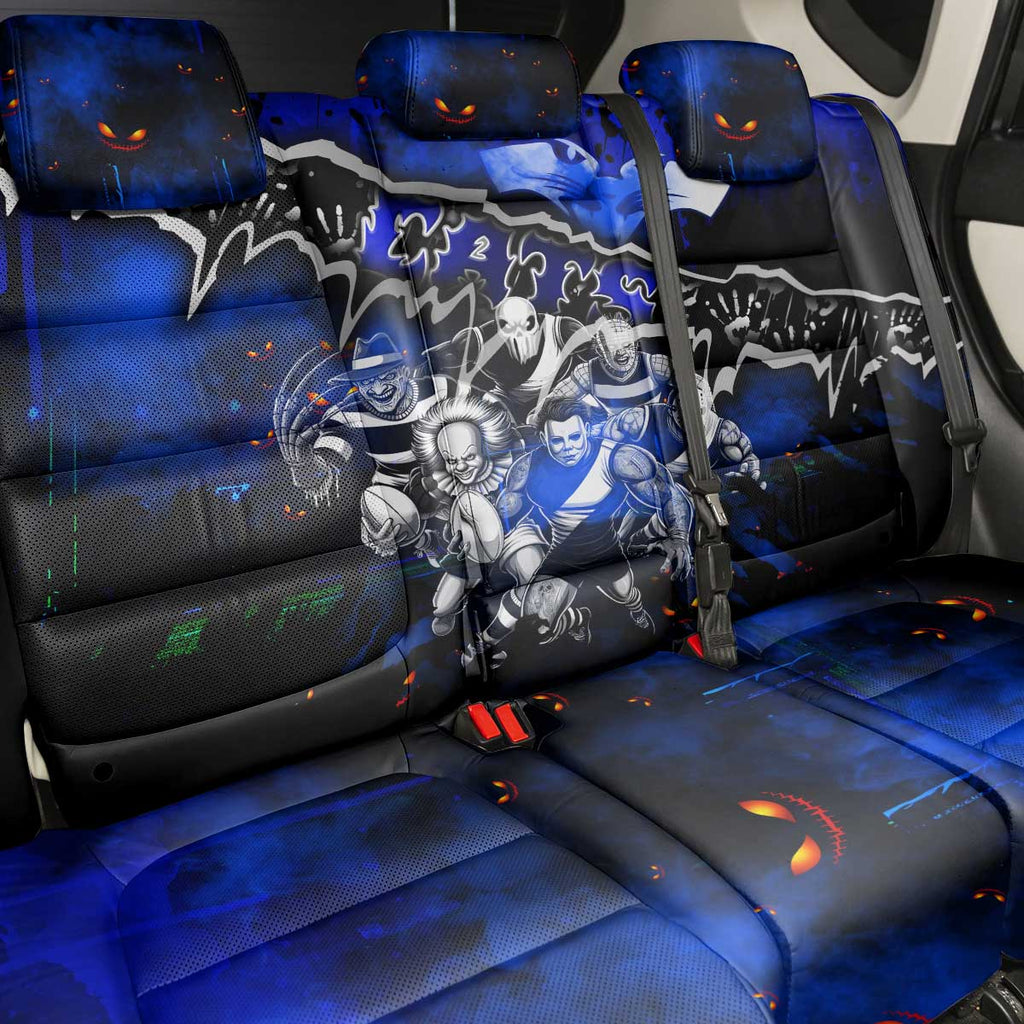 Step Into Horror Domain Cats Football Back Car Seat Cover Halloween Horror Movie Characters - Aussie Hoodie