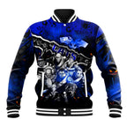 Step Into Horror Domain Cats Football Baseball Jacket Halloween Horror Movie Characters - Aussie Hoodie