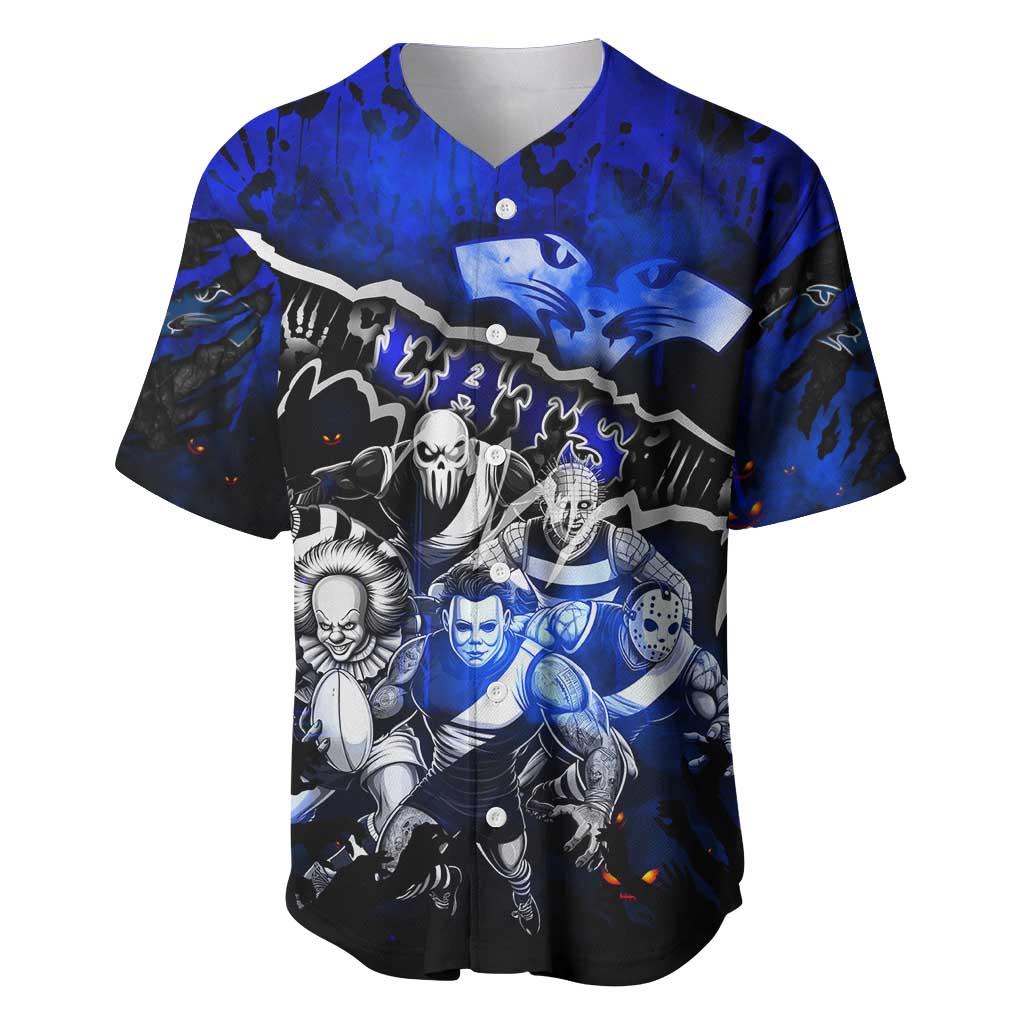 Step Into Horror Domain Cats Football Baseball Jersey Halloween Horror Movie Characters - Aussie Hoodie