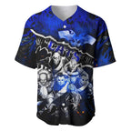 Step Into Horror Domain Cats Football Baseball Jersey Halloween Horror Movie Characters - Aussie Hoodie