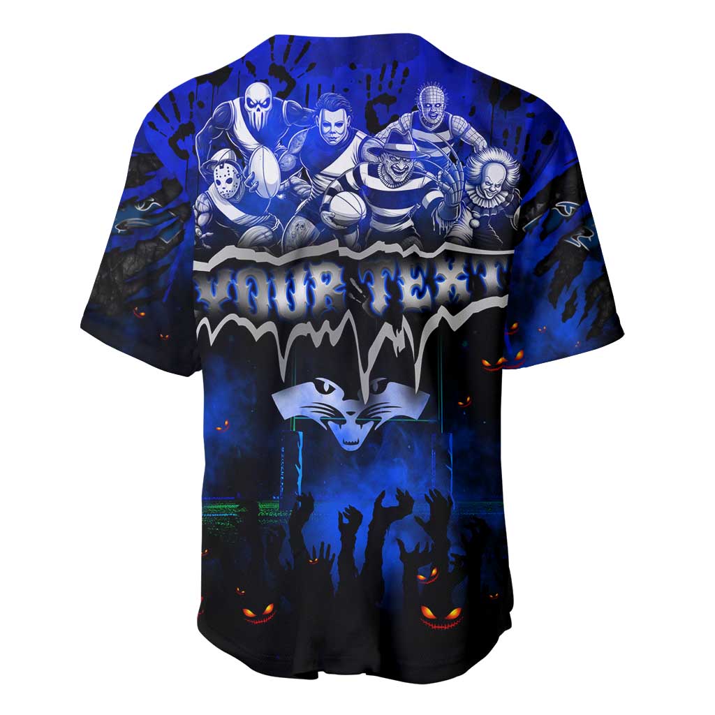 Step Into Horror Domain Cats Football Baseball Jersey Halloween Horror Movie Characters - Aussie Hoodie