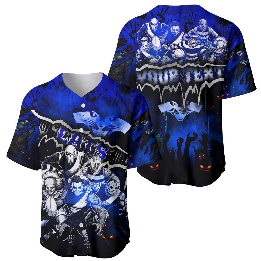 Step Into Horror Domain Cats Football Baseball Jersey Halloween Horror Movie Characters - Aussie Hoodie