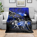 Step Into Horror Domain Cats Football Blanket Halloween Horror Movie Characters - Aussie Hoodie