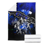 Step Into Horror Domain Cats Football Blanket Halloween Horror Movie Characters - Aussie Hoodie