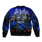 Step Into Horror Domain Cats Football Bomber Jacket Halloween Horror Movie Characters - Aussie Hoodie