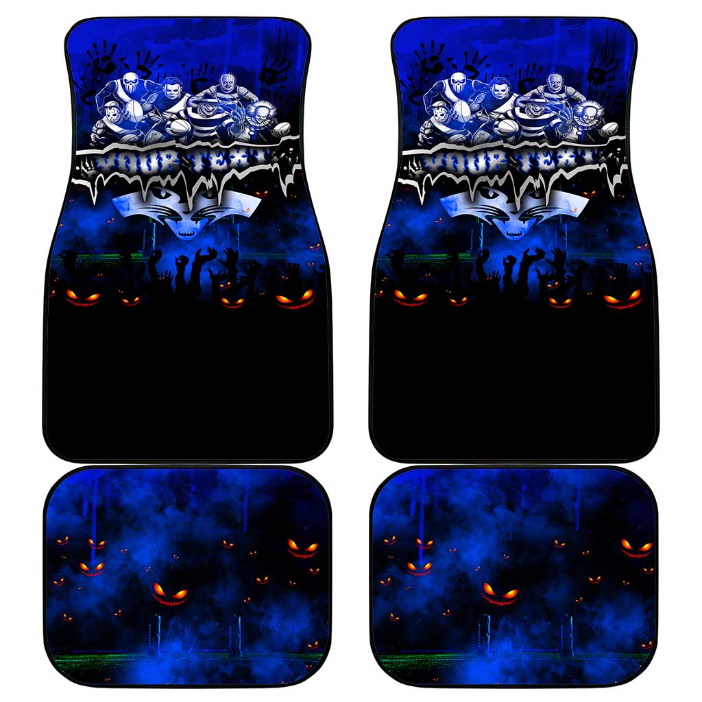 Step Into Horror Domain Cats Football Car Mats Halloween Horror Movie Characters - Aussie Hoodie