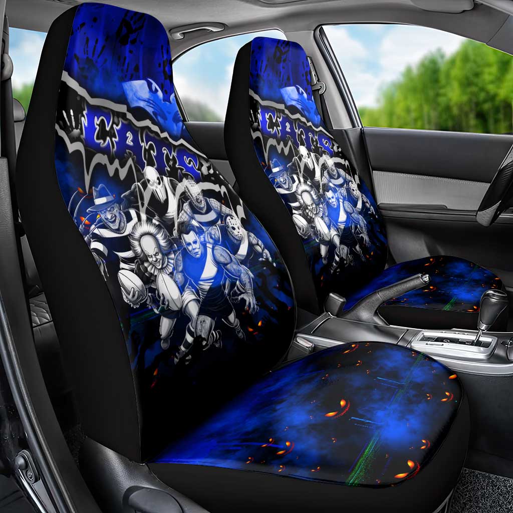 Step Into Horror Domain Cats Football Car Seat Cover Halloween Horror Movie Characters - Aussie Hoodie