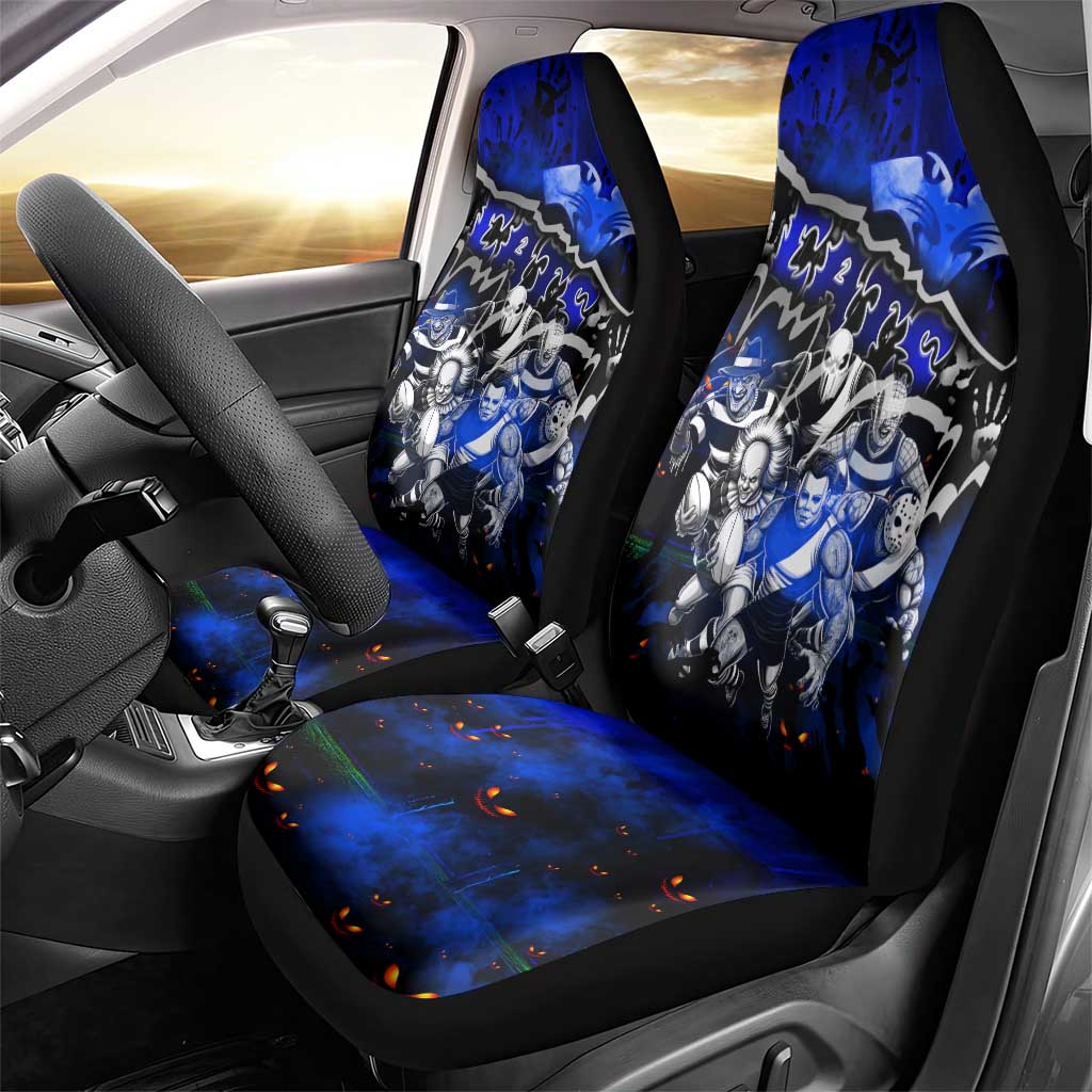 Step Into Horror Domain Cats Football Car Seat Cover Halloween Horror Movie Characters - Aussie Hoodie