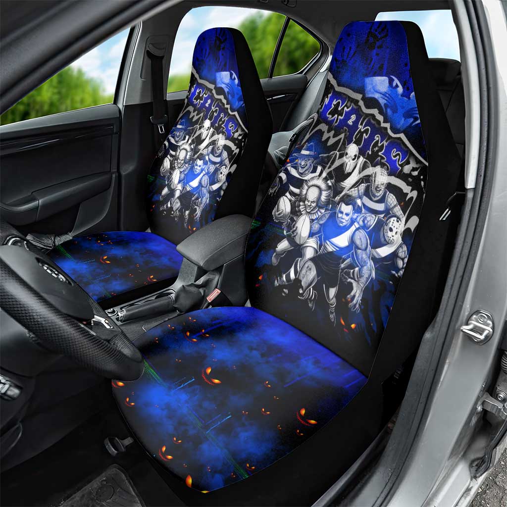 Step Into Horror Domain Cats Football Car Seat Cover Halloween Horror Movie Characters - Aussie Hoodie