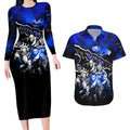 Step Into Horror Domain Cats Football Couples Matching Long Sleeve Bodycon Dress and Hawaiian Shirt Halloween Horror Movie Characters - Aussie Hoodie