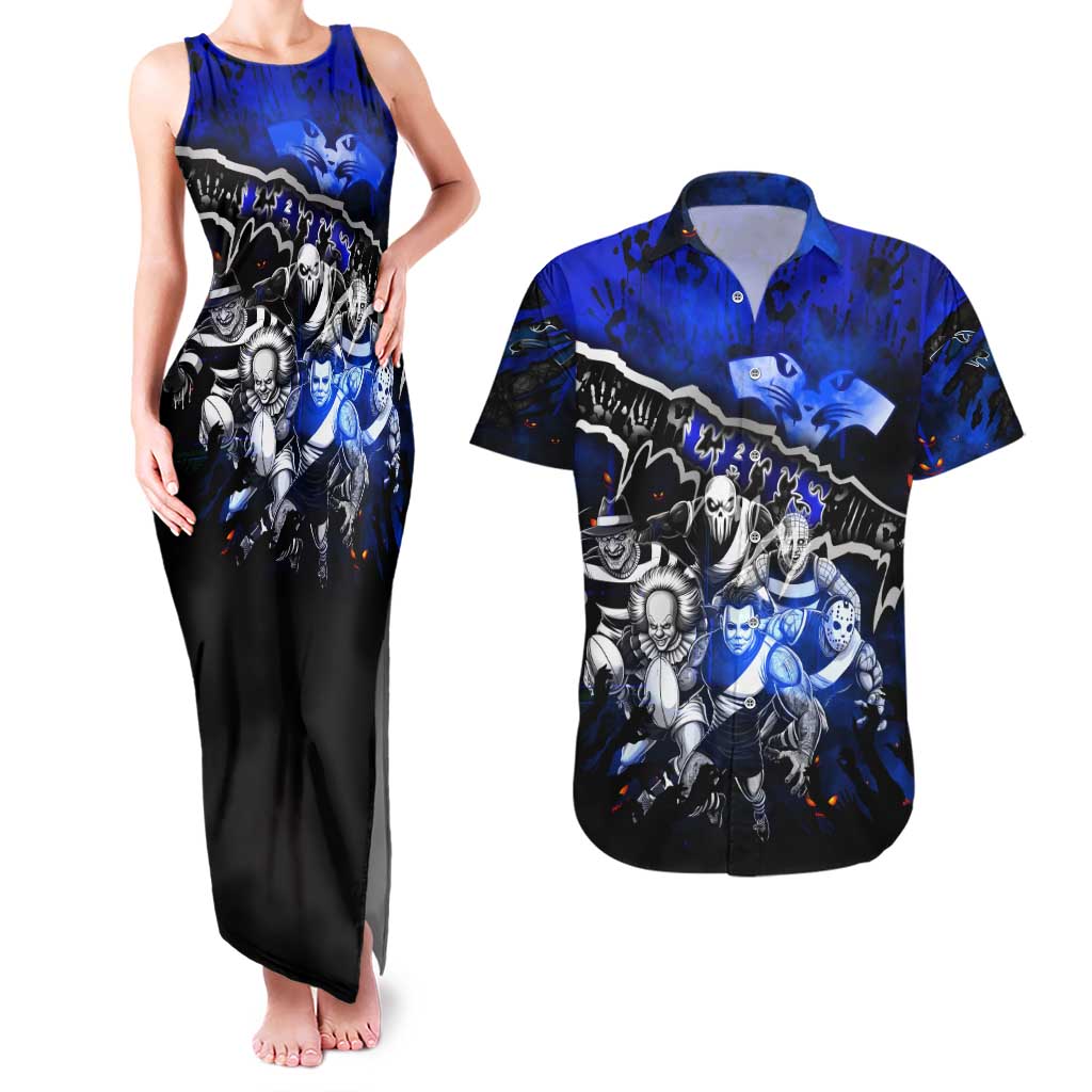 Step Into Horror Domain Cats Football Couples Matching Tank Maxi Dress and Hawaiian Shirt Halloween Horror Movie Characters - Aussie Hoodie
