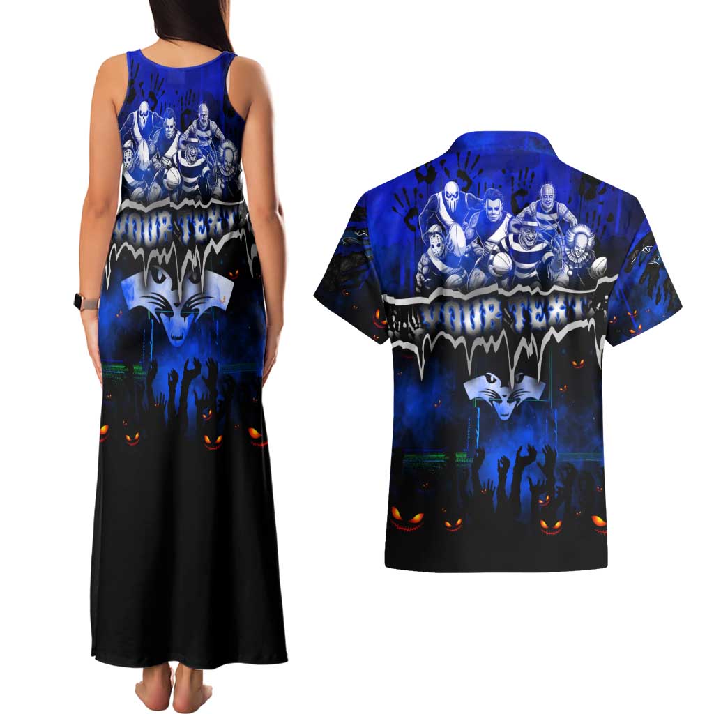 Step Into Horror Domain Cats Football Couples Matching Tank Maxi Dress and Hawaiian Shirt Halloween Horror Movie Characters - Aussie Hoodie