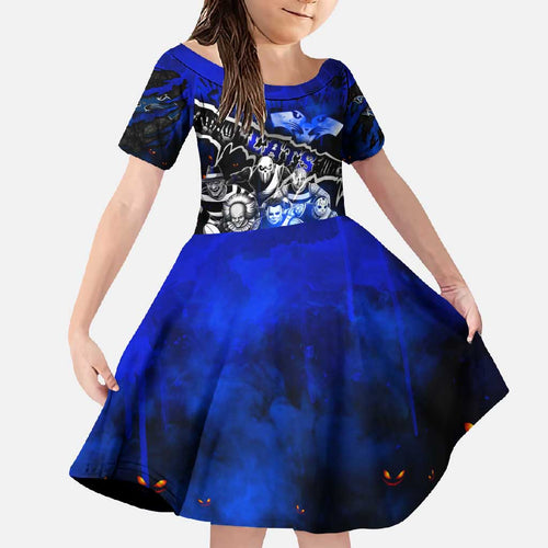 Step Into Horror Domain Cats Football Family Matching Mermaid Dress and Hawaiian Shirt Halloween Horror Movie Characters - Aussie Hoodie