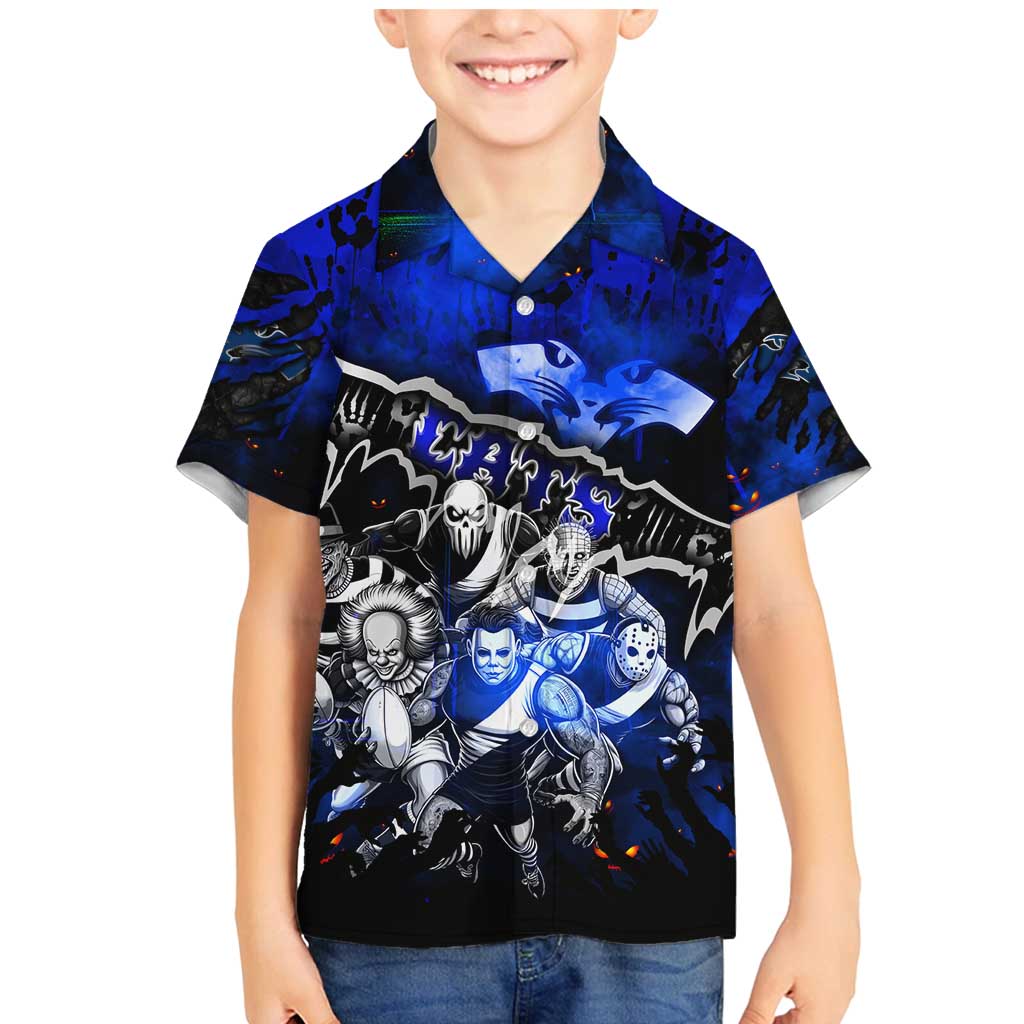 Step Into Horror Domain Cats Football Family Matching Mermaid Dress and Hawaiian Shirt Halloween Horror Movie Characters - Aussie Hoodie