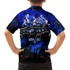 Step Into Horror Domain Cats Football Family Matching Off The Shoulder Long Sleeve Dress and Hawaiian Shirt Halloween Horror Movie Characters - Aussie Hoodie