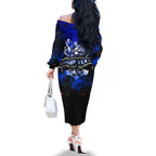 Step Into Horror Domain Cats Football Family Matching Off The Shoulder Long Sleeve Dress and Hawaiian Shirt Halloween Horror Movie Characters - Aussie Hoodie