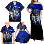 Step Into Horror Domain Cats Football Family Matching Off Shoulder Maxi Dress and Hawaiian Shirt Halloween Horror Movie Characters - Aussie Hoodie