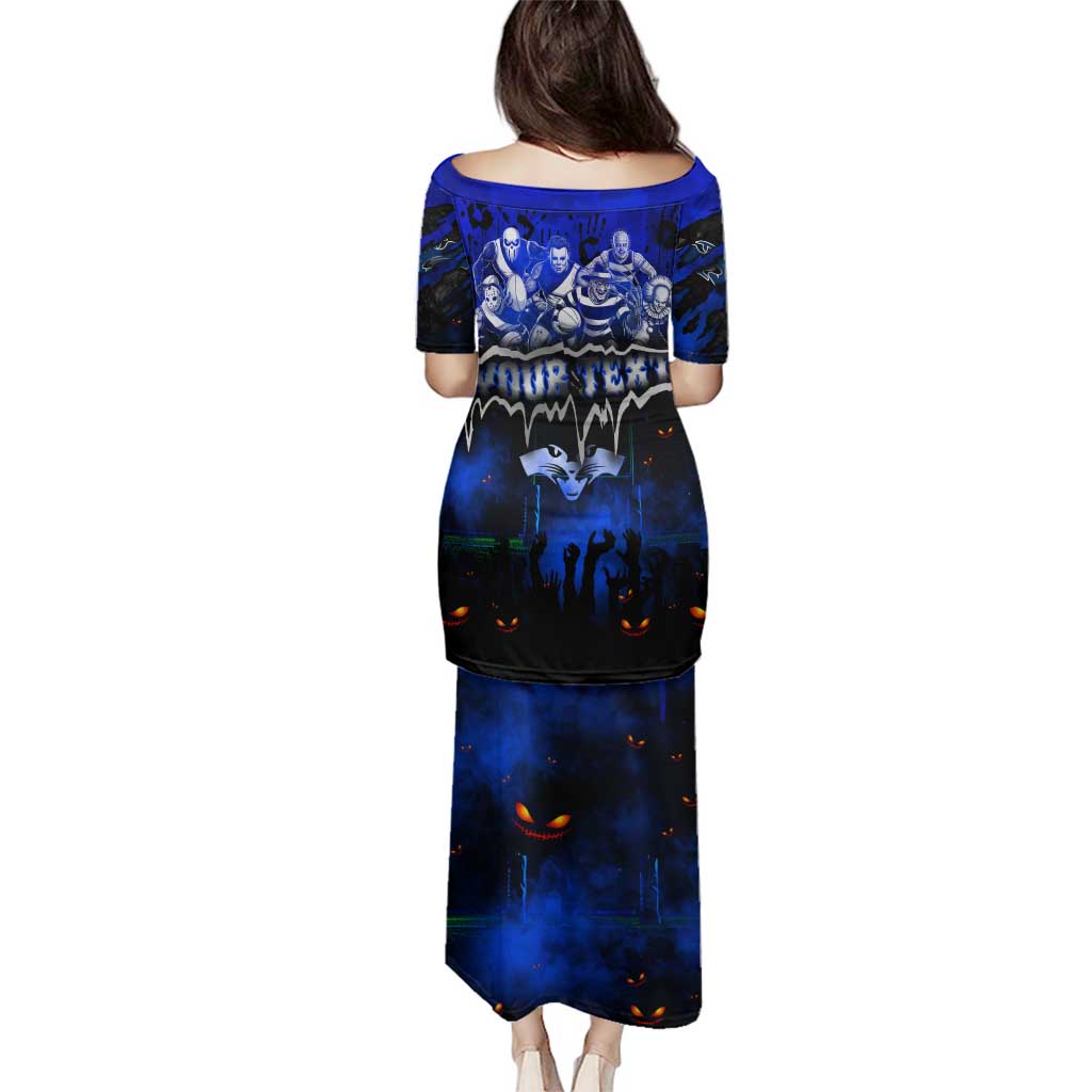 Step Into Horror Domain Cats Football Family Matching Puletasi and Hawaiian Shirt Halloween Horror Movie Characters - Aussie Hoodie