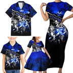 Step Into Horror Domain Cats Football Family Matching Short Sleeve Bodycon Dress and Hawaiian Shirt Halloween Horror Movie Characters - Aussie Hoodie