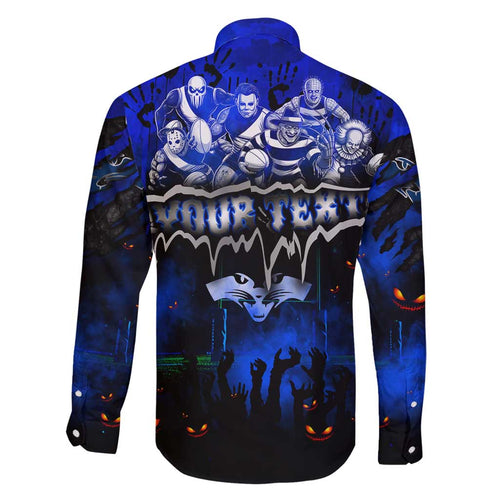 Step Into Horror Domain Cats Football Family Matching Summer Maxi Dress and Hawaiian Shirt Halloween Horror Movie Characters - Aussie Hoodie