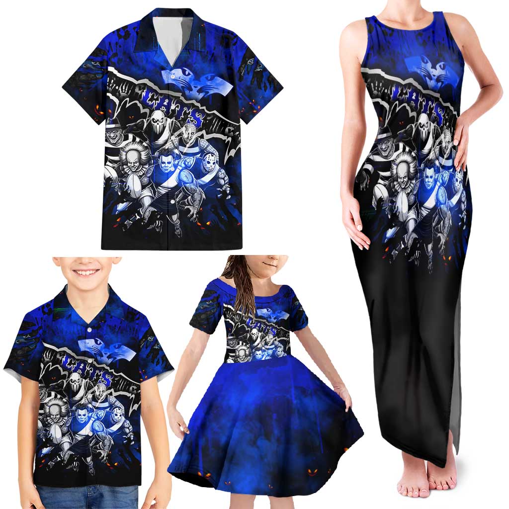 Step Into Horror Domain Cats Football Family Matching Tank Maxi Dress and Hawaiian Shirt Halloween Horror Movie Characters - Aussie Hoodie