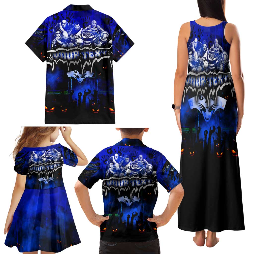 Step Into Horror Domain Cats Football Family Matching Tank Maxi Dress and Hawaiian Shirt Halloween Horror Movie Characters - Aussie Hoodie
